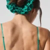 Goma para el cabello oversize con microplisado - Verde abeto