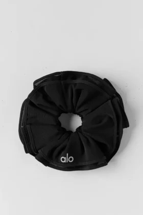 Goma para el cabello oversize Sweet Nothing de malla – Negro