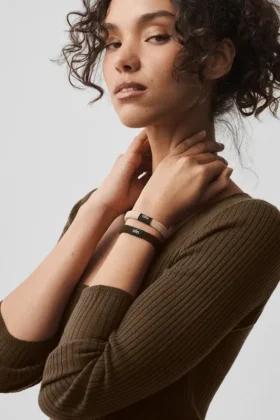 Gomas de pelo Untangled (paquete de 6) – Beige/Espresso