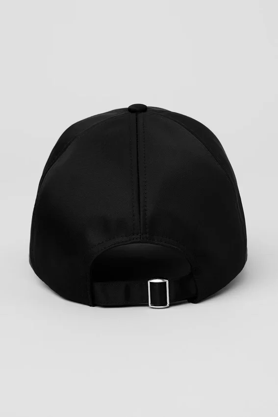 Gorra de satén para el tiempo libre - Negro