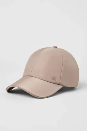 Gorra de satén para uso informal - Gris topo satinado