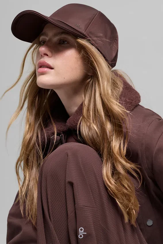 Gorra «Off-Duty» de satén - Brownstone