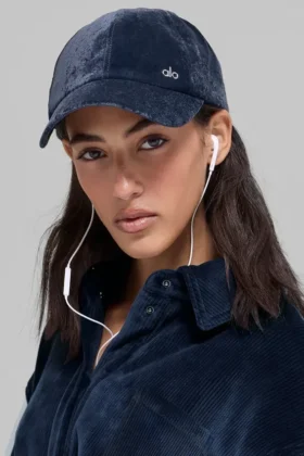 Gorra Off-Duty de terciopelo – Azul marino