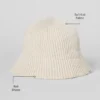 Gorro cloche de punto de mezclilla - Marfil/Leche de avena