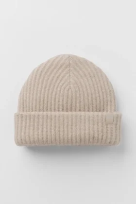 Gorro de cachemira Courchevel – Grano de avena jaspeado