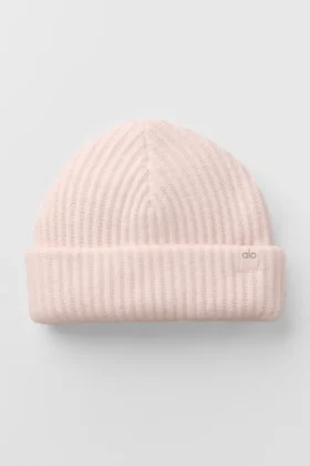 Gorro de cachemira Courchevel – Rosa escarchado