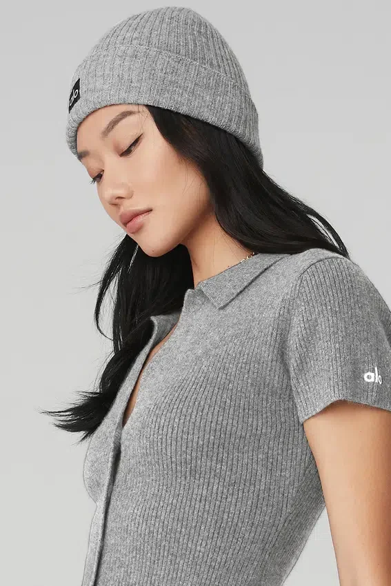Gorro de cachemira - Gris paloma jaspeado