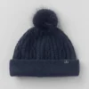 Gorro de invierno «Winter Bliss» con tejido de trenzas - Azul marino
