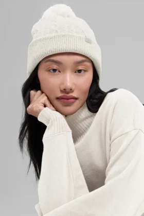 Gorro de punto trenzado Winter Bliss - Marfil