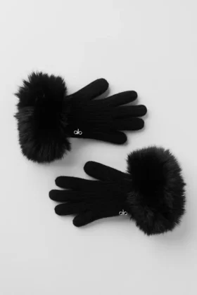 Guantes de cachemira Courchevel – Negro