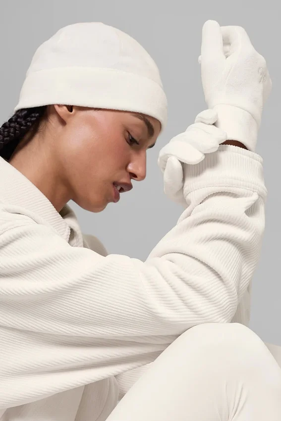 Guantes de polar de alto rendimiento - Marfil/Marfil
