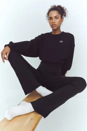 High-Waist 7/8 Bootcut Leggings - Negro