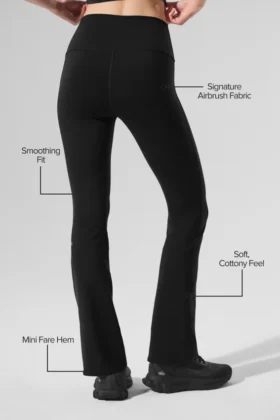 High-Waist 7/8 Bootcut Leggings – Negro