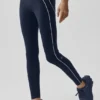 High-Waist 7/8 Heart Throb Leggings de Airbrush - Azul marino/Blanco