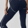 High-Waist 7/8 Heart Throb Leggings de Airbrush - Azul marino/Blanco
