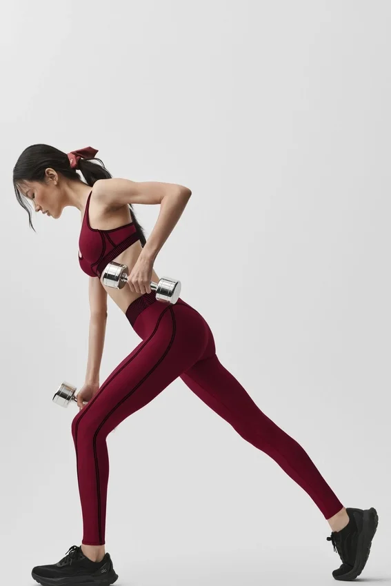 High-Waist 7/8 Line Up Leggings - Rojo Summer Romance