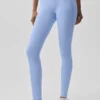 High-Waist Airbrush 7/8 «Better Together» - Azul Provenza claro/