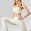High-Waist Airbrush 7/8 Bootcut Leggings — Marfil