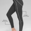 High-Waist Airbrush 7/8 «Heart Throb» Leggings — Antracita/Blanco