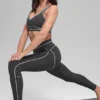High-Waist Airbrush 7/8 «Heart Throb» Leggings — Antracita/Blanco