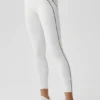 High-Waist Airbrush 7/8 Heart Throb Leggings - Blanco/Negro