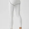 High-Waist Airbrush 7/8 Heart Throb Leggings - Blanco/Negro