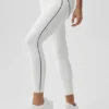 High-Waist Airbrush 7/8 Heart Throb Leggings - Blanco/Negro