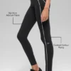 High-Waist Airbrush 7/8 «Heart Throb» Leggings - Negro/Blanco