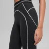 High-Waist Airbrush 7/8 «Heart Throb» Leggings - Negro/Blanco