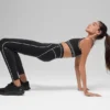 High-Waist Airbrush 7/8 «Heart Throb» Leggings - Negro/Blanco