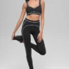 High-Waist Airbrush 7/8 «Heart Throb» Leggings - Negro/Blanco