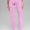 High-Waist Airbrush 7/8 Heart Throb Leggings - Rosa Candy Heart/Blanco