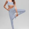 High-Waist Airbrush 7/8 «Heart Throb» - Winter Frost/Blanco