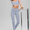 High-Waist Airbrush 7/8 «Heart Throb» - Winter Frost/Blanco