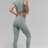 High-Waist Airbrush Airbrush Legging 7/8 - Gris Lunar