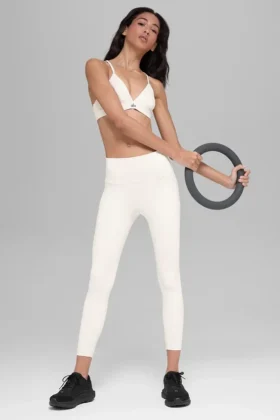 High-Waist Airbrush Airbrush Legging 7/8 - Ivory
