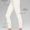 High-Waist Airbrush Airbrush Legging 7/8 - Ivory