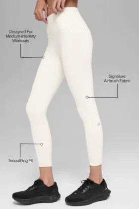 High-Waist Airbrush Airbrush Legging 7/8 – Ivory