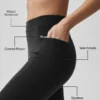 High-Waist Airbrush Fast Track Leggings - Negro/Blanco
