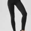 High-Waist Airbrush Fast Track Leggings - Negro/Blanco