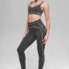 High-Waist Airbrush Heart Throb Leggings - Antracita/Blanco