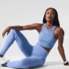 High-Waist Airbrush Legging - Azul cristalino