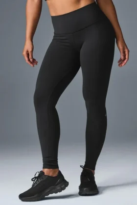High-Waist Airbrush Legging – Negro