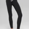 High-Waist Airbrush Race Pace 7/8 Leggings - Negro/Blanco