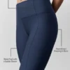 High-Waist Airlift 7/8 Fine Line Leggings - Azul marino