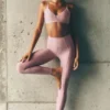 High-Waist Airlift 7/8 Fine Line Leggings - Rosa vintage