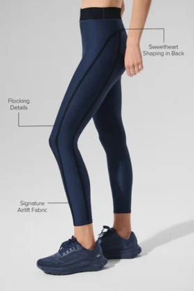 High-Waist Airlift 7/8 Line up Legging – Azul marino