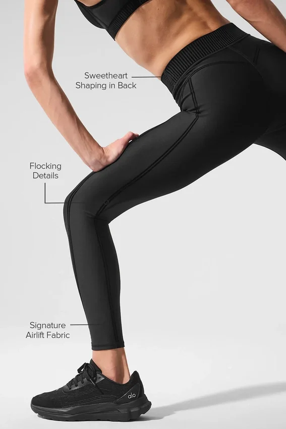 High-Waist Airlift 7/8 Line up Legging - Negro