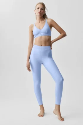 High-Waist Airlift 7/8 Line up Leggings - Azul Provenza claro