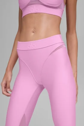 High-Waist Airlift 7/8 Rebel Leggings — Rosa Candy Heart